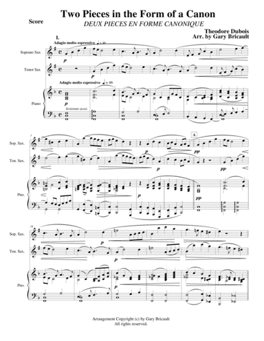 Two Pieces in the Form of a Canon (arr. Gary Bricault)