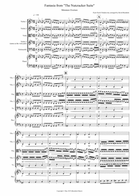 Miniature Overture (Fantasia from Nutcracker) for String Quartet (arr. David Burndrett)