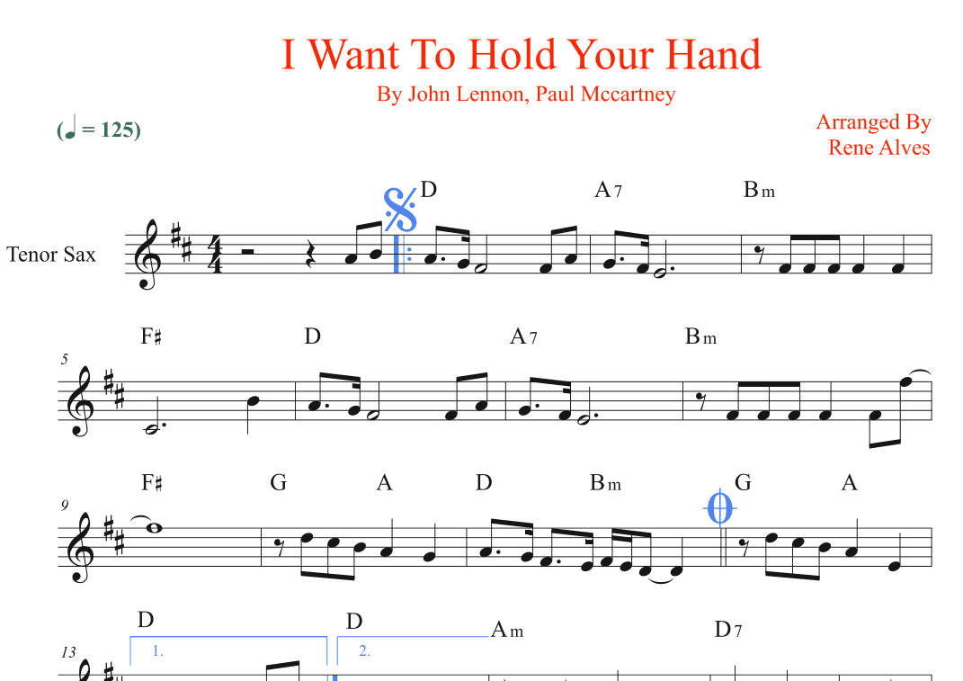 I Want To Hold Your Hand (arr. Rene Alves)