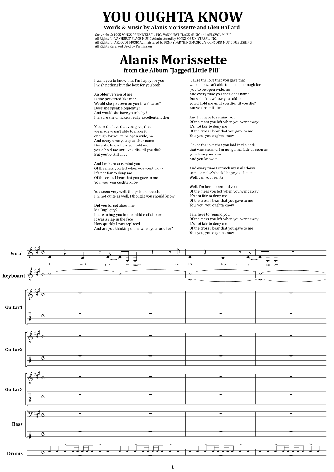 You Oughta Know (arr. from68)