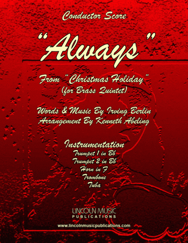 Always - Irving Berlin (for Brass Quintet) (arr. Kenneth Abeling)