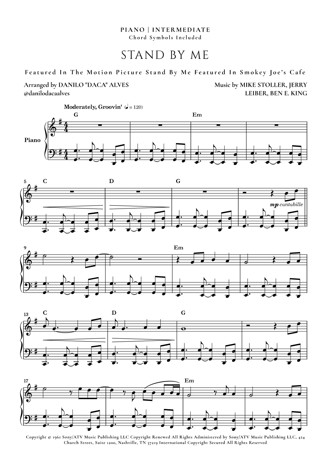 Stand By Me (arr. Danilo "Daca" Alves)