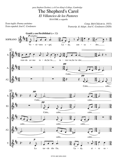 The Sheperd`s carol (El villancico de los pastores) (arr. Bob Chilcott)