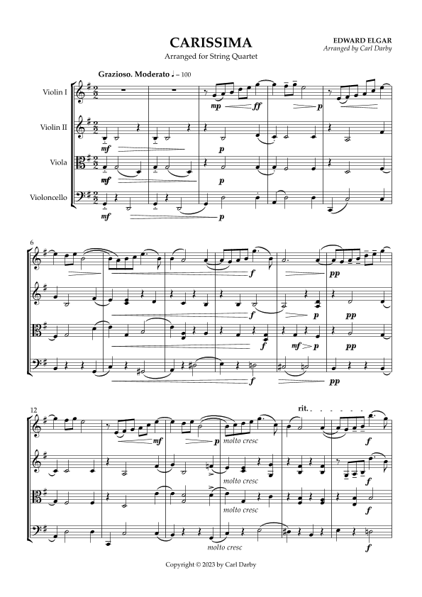 Carissima (arr. Carl Darby)