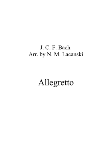 Allegretto (arr. Nick Lacanski)