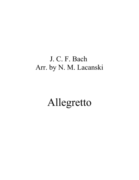 Allegretto (arr. Nick Lacanski)