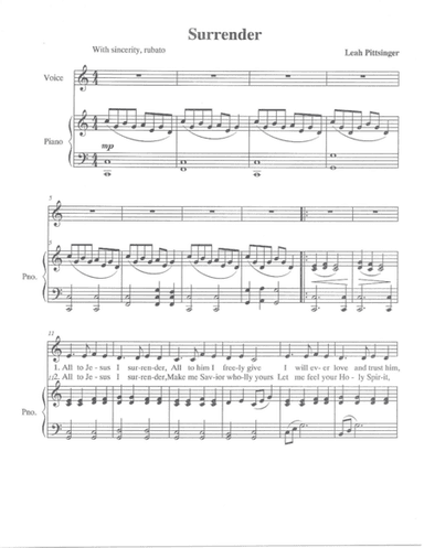 Surrender (arr. Leah Pittsinger)