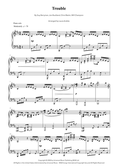 Trouble (arr. Laura Andres)