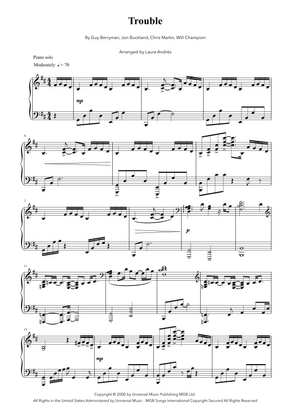 Trouble (arr. Laura Andres)