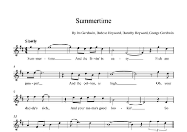 Summertime (arr. Alex Nunes Rodrigues)