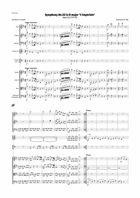 Haydn - Symphony No.53 in D major, Hob.I:53 "L’Impériale" (arr. J.G. Cucó Barber)