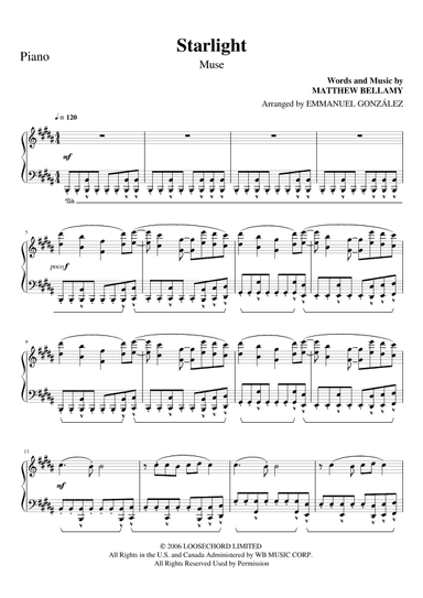 Starlight (arr. Emmanuel González)