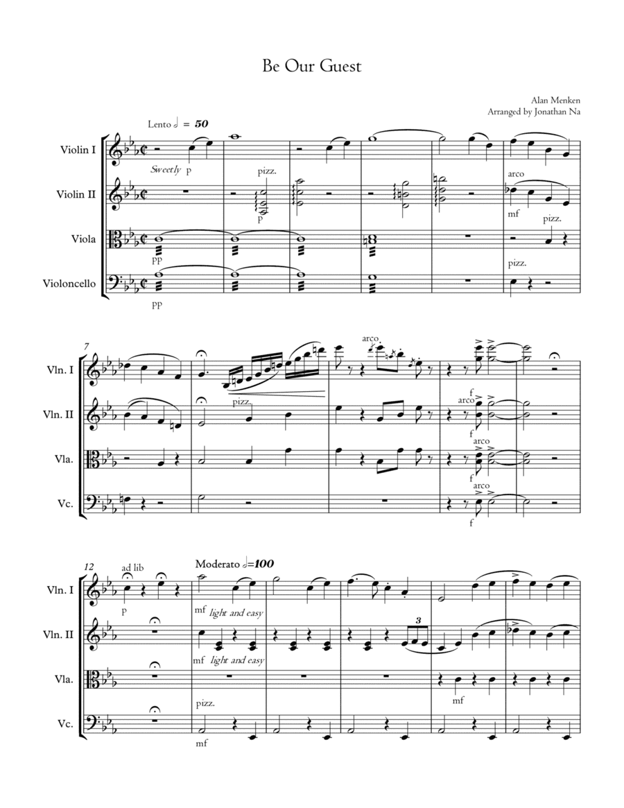Be Our Guest (arr. Jonathan Na)