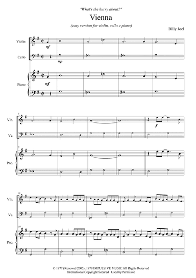 Vienna (arr. Passoni Music)