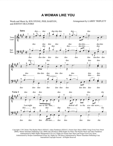A Woman Like You (arr. Larry Triplett)