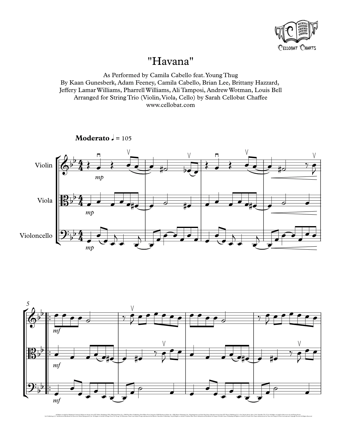 Havana (arr. Sarah Cellobat Chaffee)