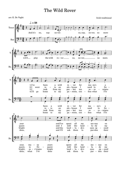 The Wild Rover (arr. Emilie De Voght)