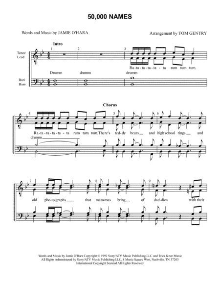 50,000 Names (arr. Tom Gentry)