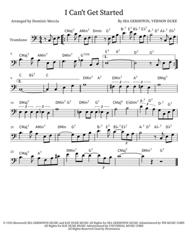 I Can't Get Started (arr. Dominic Meccia)