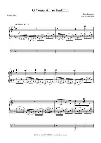 O Come All Ye Faithful, Organ Solo (arr. Doug Clyde)