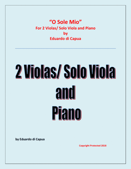 O Sole Mio - 2 Violas and Piano (arr. Raymond Fenech)