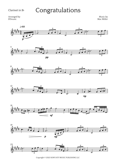 Congratulations (arr. BTmusic)