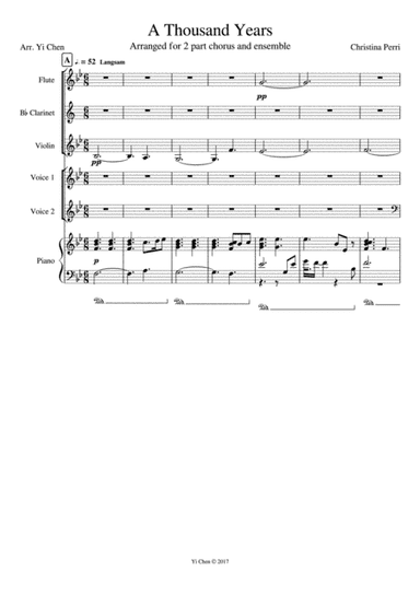 A Thousand Years (arr. Yi Chen, The Piano Guys)