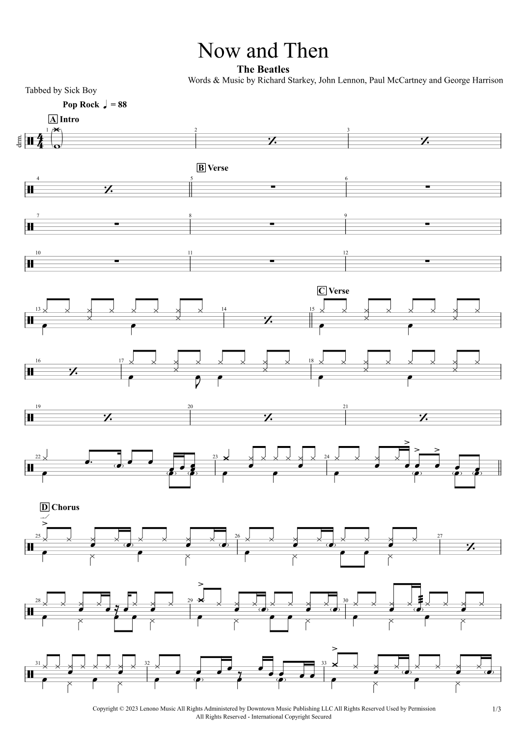 Now And Then (arr. Sick Boy)