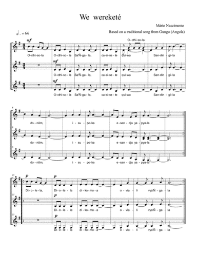 We wereketé (SSA a capella)