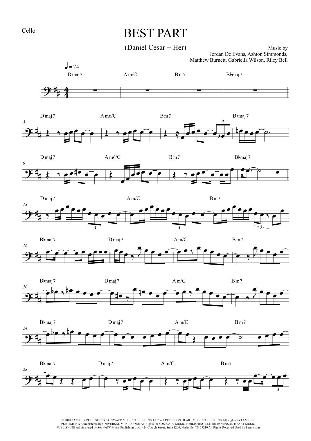 Best Part (arr. The Sheet Music Library)