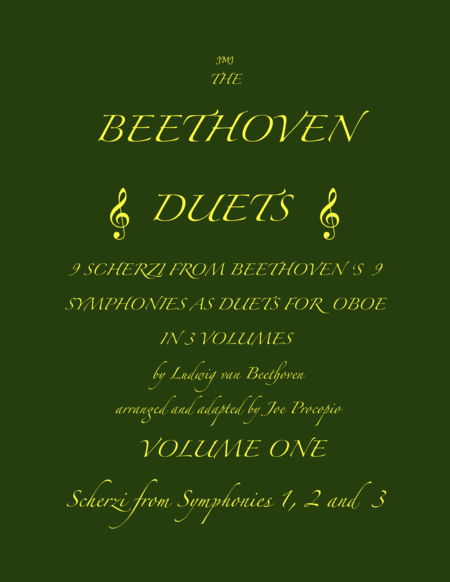 The Beethoven Duets For Oboe Volume 1 Scherzi 1, 2 and 3 (arr. Joe Procopio)