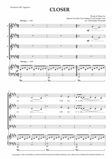 Closer (arr. Christopher Wormald)