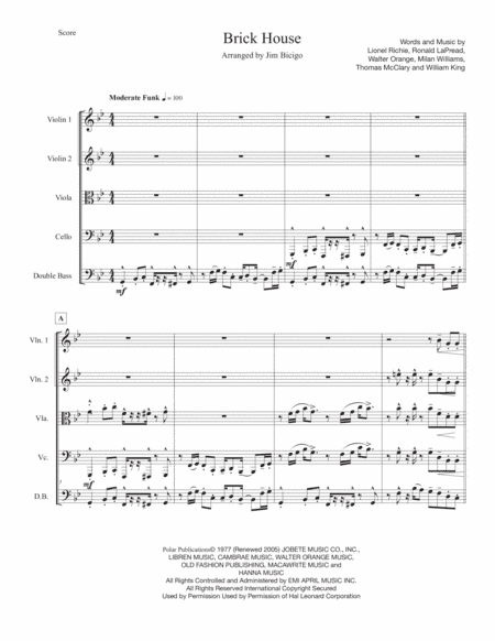Brick House (arr. Jim Bicigo)
