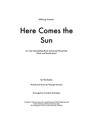 Here Comes The Sun (arr. Caroline McCaskey)