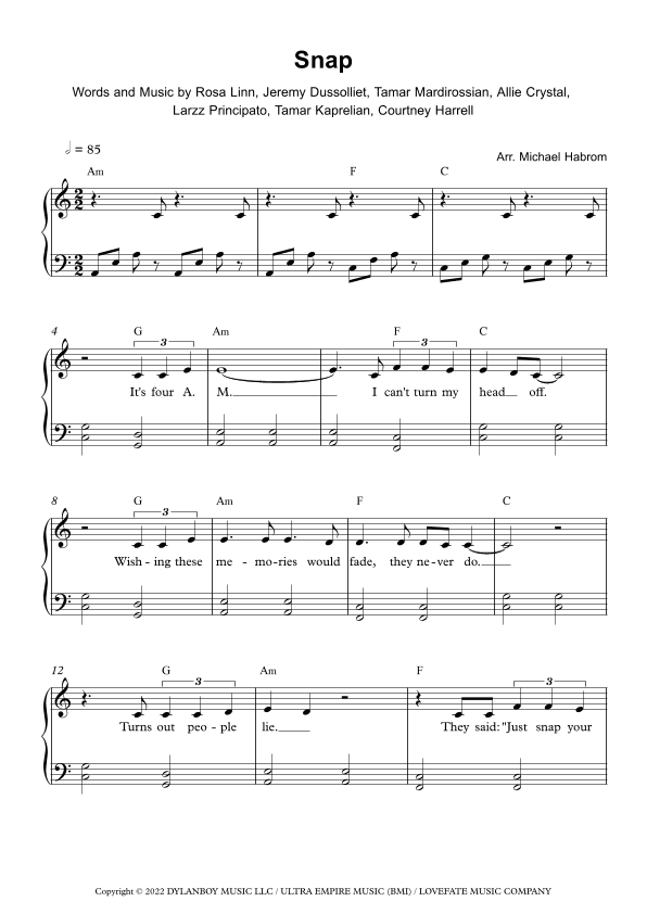 Snap (arr. Michael Habrom)
