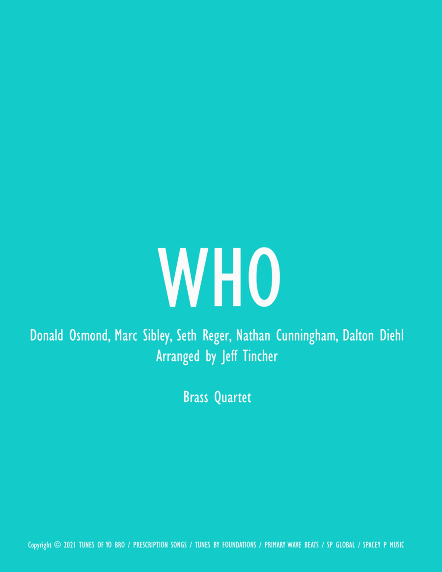 Who (arr. Jeff Tincher)