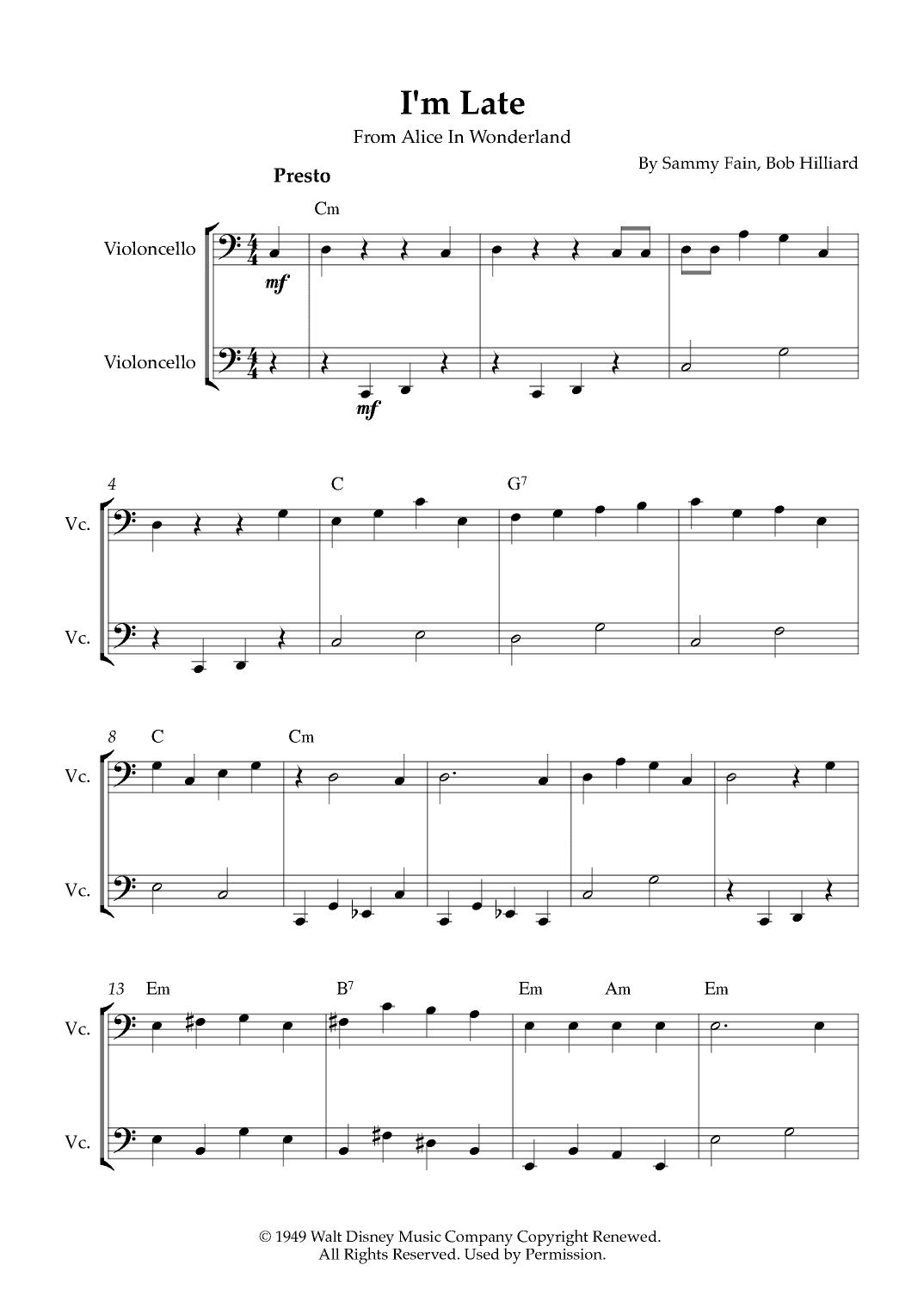 I'm Late (arr. Karen Gueiros)