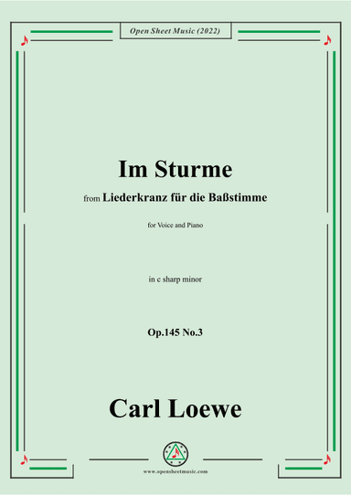 Loewe-Im Sturme,Op.145 No.3,in c sharp minor (arr. OSM Press)