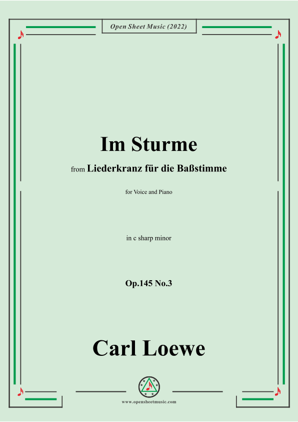 Loewe-Im Sturme,Op.145 No.3,in c sharp minor (arr. OSM Press)