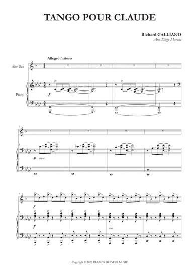 Tango Pour Claude (arr. Diego Marani)