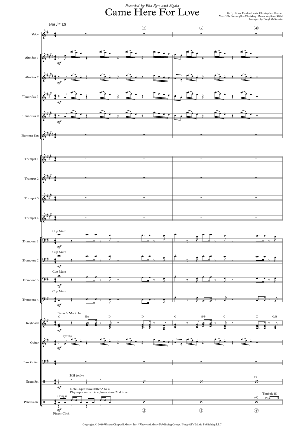 Came Here For Love (arr. Daryl McKenzie)