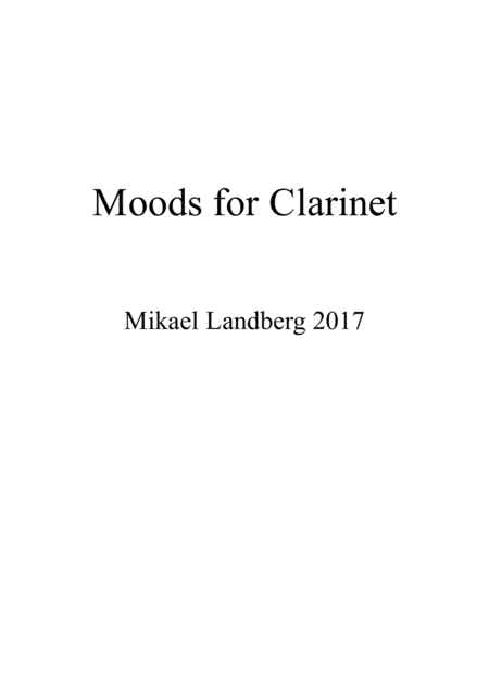 Moods for Clarinet