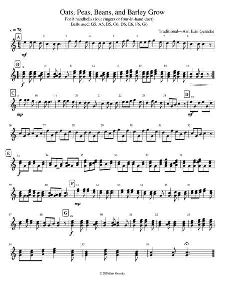 Oats, Peas, Beans, and Barley Grow (arr. Erin Gerecke)