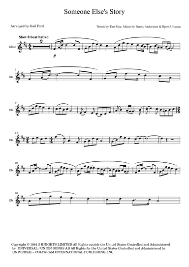 Someone Else's Story (arr. Gail Ford)