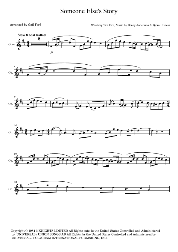 Someone Else's Story (arr. Gail Ford)