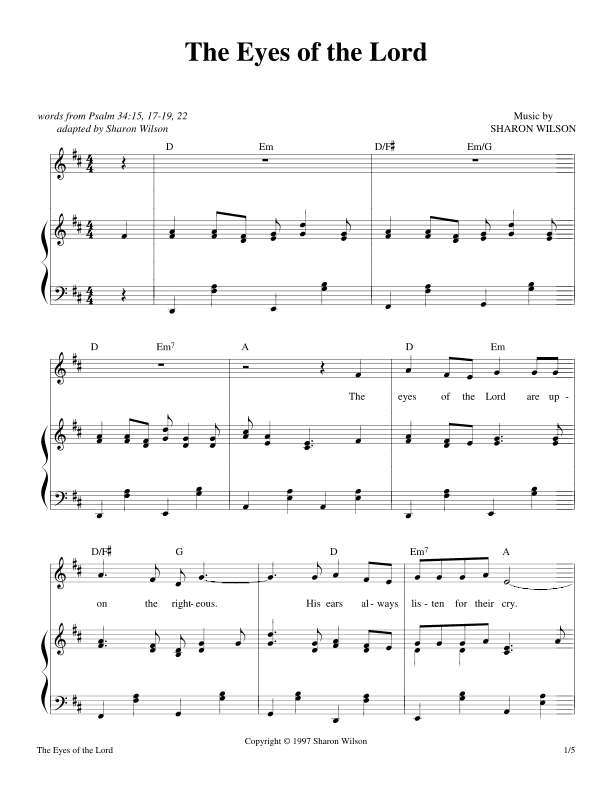 The Eyes of the Lord (Psalm 34)