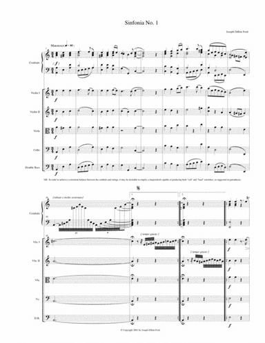 Sinfonia No. I for harpsichord and strings