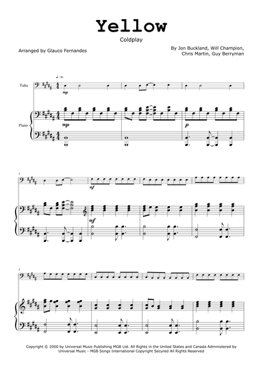 Yellow (arr. Glauco Fernandes)