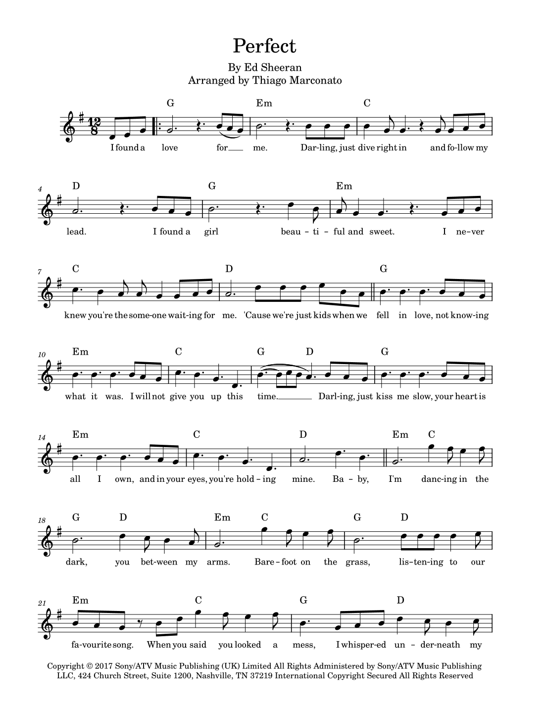 Perfect (arr. Thiago Marconato)