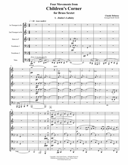 Children’s Corner for Brass Sextet (arr. Terrett, Keith)